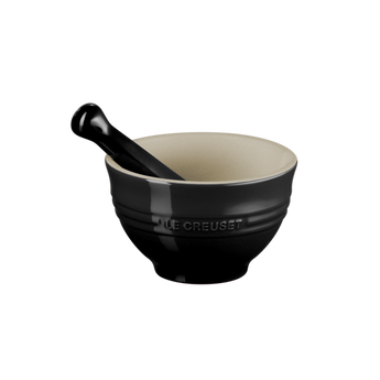 Mortero cerámico de gres esmaltado Le Creuset.