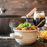 Tazón de sopa de granja.