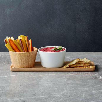 Fusione la bandeja de madera mediana.