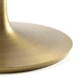 Mesa de comedor de mármol Nero 48" con base Brass .