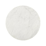 Mesa de comedor de mármol Nero 48" con base Brass .