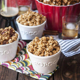 Taza de palomitas de melamina festoneada.