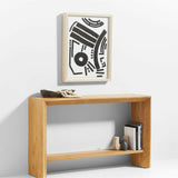 Mesa consola Baja de roble natural de 54".