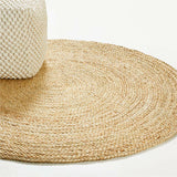 Alfombra redonda Sentina Light Natural de 6 pies.