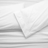 Juego de sábanas de algodón orgánico lavado.