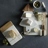 Juego de 3 cuchillos para queso con mango de mármol.