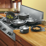 Set de ollas Cuisinart 12 piezas negras.