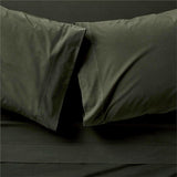 Ficus Verde de Algodón Orgánico King Juego de sábanas.