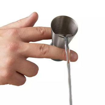 Doble jigger de acero inoxidable.