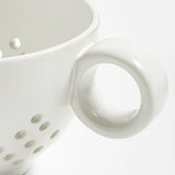 Taza de colador de bayas blancas mate.