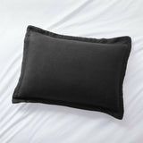 Funda nórdica de fibra de cáñamo natural negra.