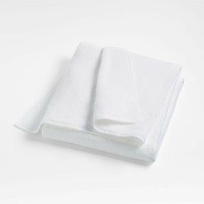 Sábana de baño de algodón orgánico blanco de secado rápido.