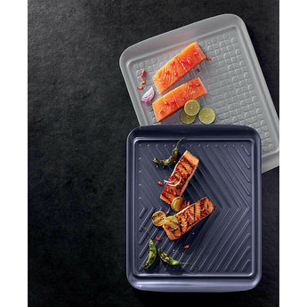 Extra-Large Prep and Serve Stacking Grill Prep Trays, Set of 2.