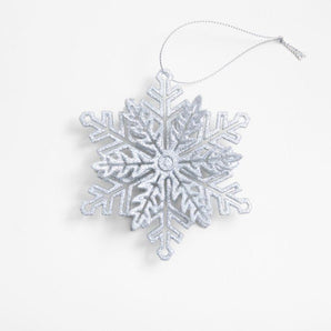 Adorno navideño de copo de nieve en 3D