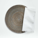 Craft Crisp White Cotton Fringe Napkin.