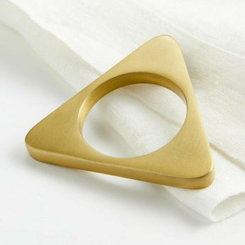 Gold Triangle Napkin Ring.