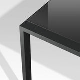 Dune Black Outdoor High Dining Table with Glass.