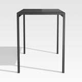 Dune Black Outdoor High Dining Table with Glass.