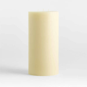 6"x12" Ivory Pillar Candle.