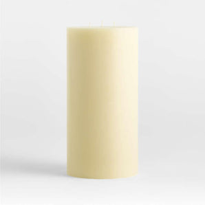 6"x12" Ivory Pillar Candle.
