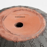Crucible Small Black Terracotta Planters with Saucer by Athena Calderone.
