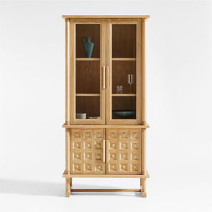 Honore Natural Oak Wood Storage Cabinet by Athena Calderone