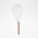 Ada White Silicone Whisk with Copper Handle.