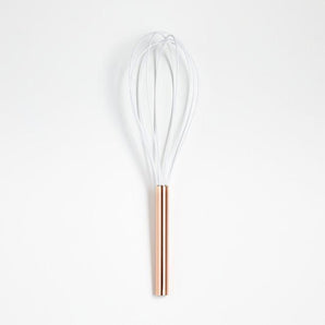 Ada White Silicone Whisk with Copper Handle.