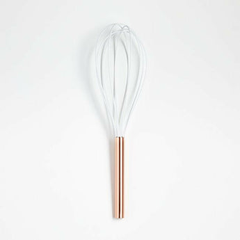 Ada White Silicone Whisk with Copper Handle.