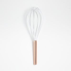 Ada White Silicone Whisk with Copper Handle