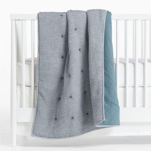 Baby Aire Crinkle Hand-Quilted Organic Cotton Crib Quilt