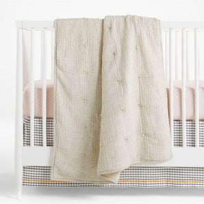 Baby Aire Crinkle Organic Cotton Baby Crib Quilt