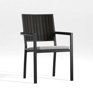 Alfresco Outdoor Dining Chair with Silver Sunbrella ® Cushion