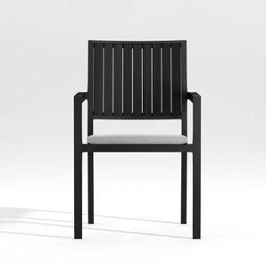 Alfresco Outdoor Dining Chair with Silver Sunbrella ® Cushion