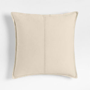 Amanha Washed Organic Cotton Denim Throw Pillow