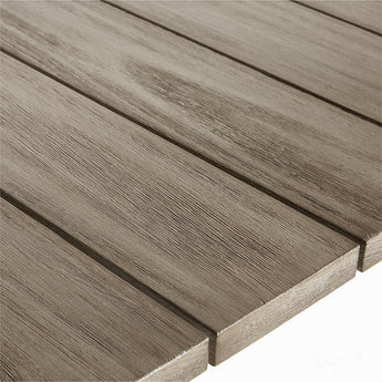 Andorra 91"-112" Grey Wood Outdoor Extendable Dining Table.
