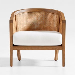 Ankara Cane Chair with Ivory Cushion