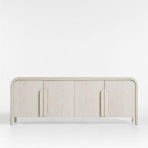 Annie 72" wash Wood Storage Media Console by Leanne Ford