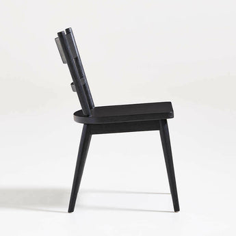 Arno Black Wood Side Chair.