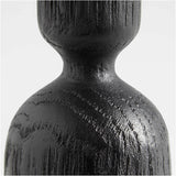 Asker Black Wood Taper Candle Holder 11".