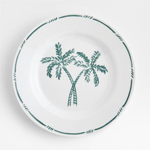 Aspen Rimmed Palm Melamine Dinner Plate