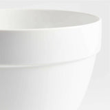 Aspen White Rimmed Ceramic Mixing Bowls, Set of 4.