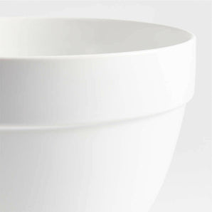 Aspen White Rimmed Ceramic Mixing Bowls, Set of 4.