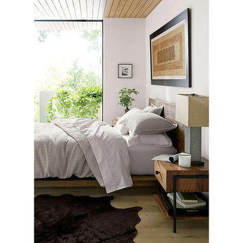 Organic 400 Thread Count Percale White Sheet Set.