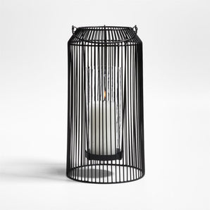 Austell Large Black Metal Outdoor Lantern 17".