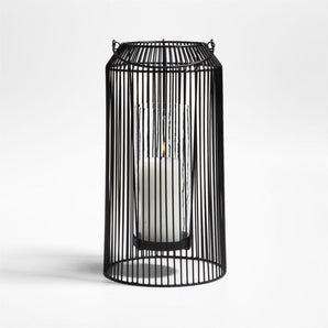 Austell Large Black Metal Outdoor Lantern 17".