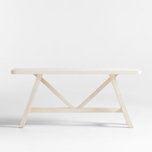 Aya wash Pine Wood 72" Rectangular Console Table by Leanne Ford