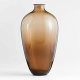 Zeri Tall Smoke Brown Glass Vase 20".