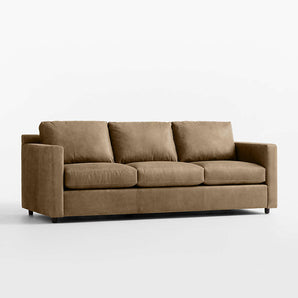 Barrett II 91" Leather Track Arm Sofa