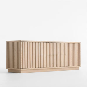 Batten 72" Oak Storage Media Console